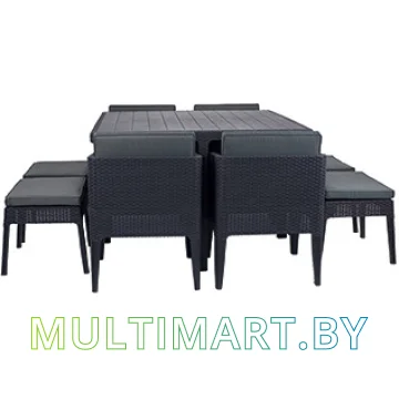 Обеденная группа Keter Columbia Dining Set 247484 (графит)